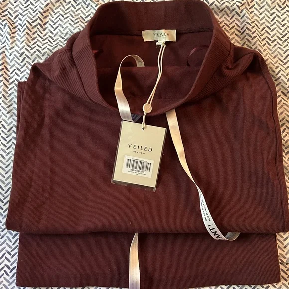 Veiled Ribbed Maxi Skirt M - Picture 2 of 5